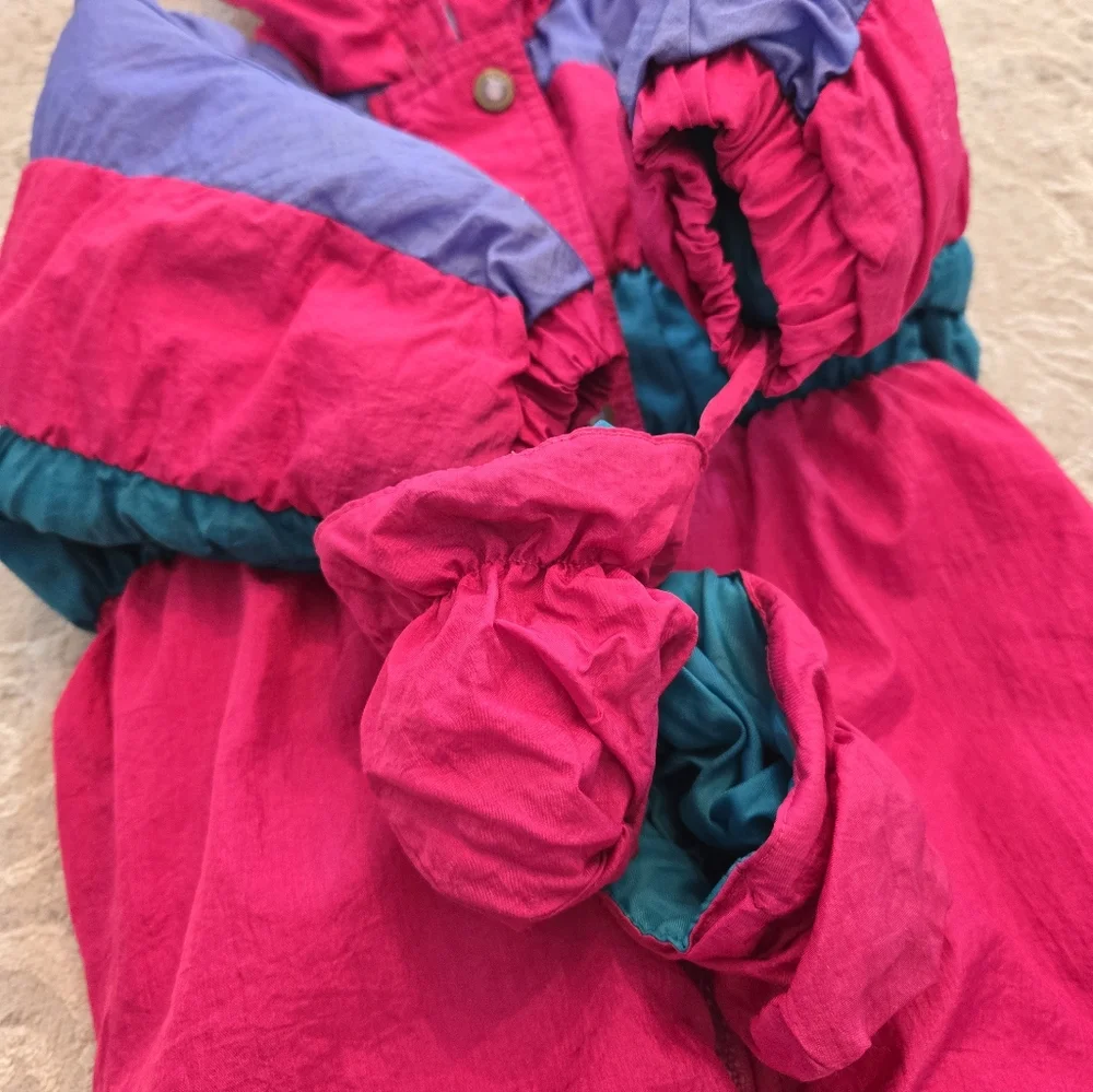 Rare Vintage 1990s Oshkosh B'gosh Baby B'gosh Colorblock Snowsuit